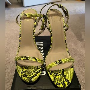 Missguided snake print heel